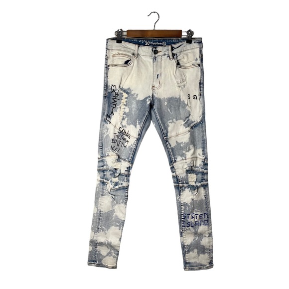 Zumiez Other - Zumiez Crysp Bleached Moto Skinny Jeans Size: 33